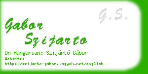 gabor szijarto business card